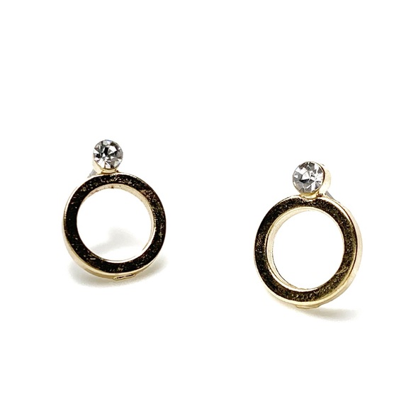 New without tags! Gold circle stud earrings - Picture 1 of 5
